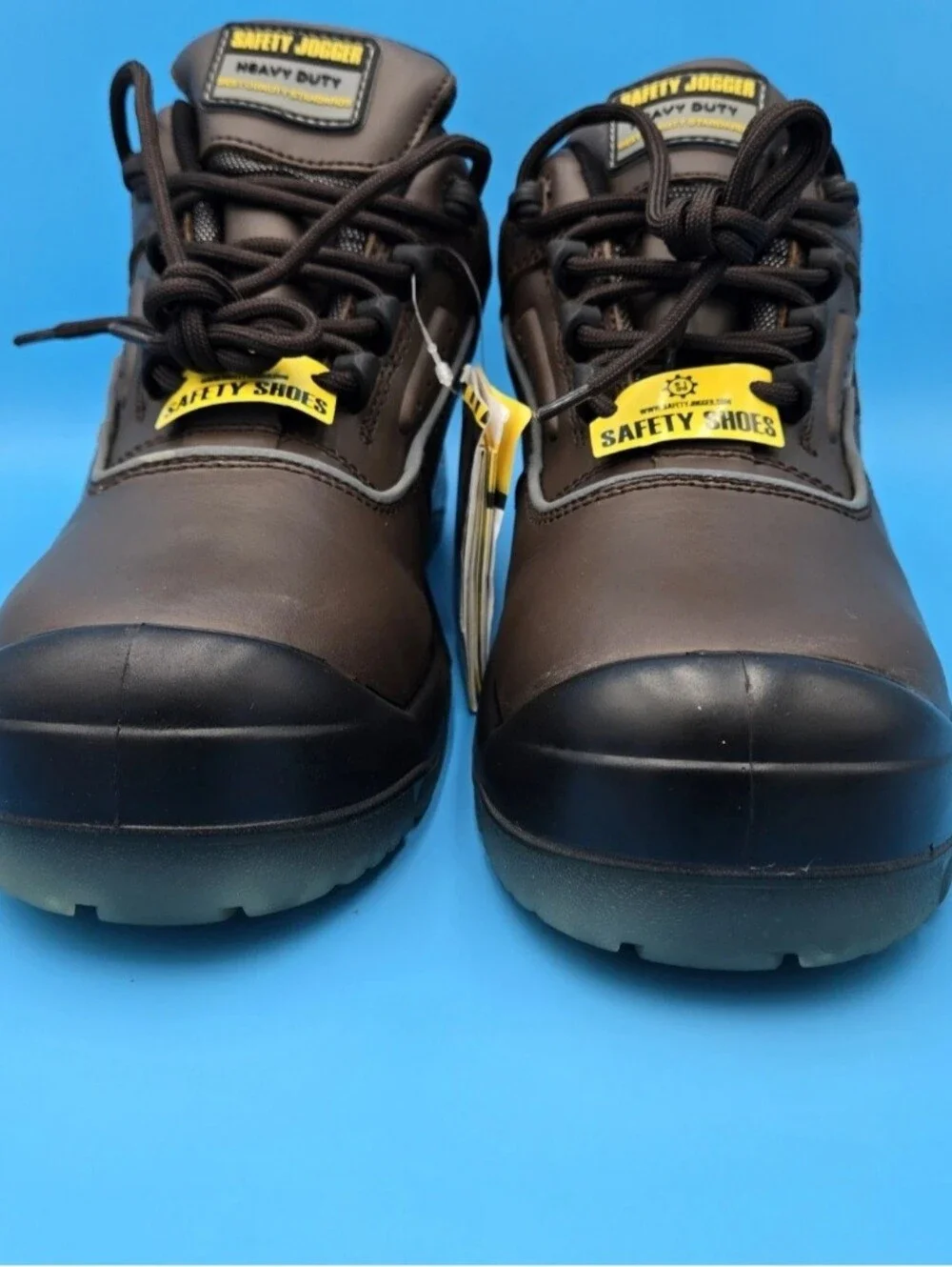 Men's Work Shoes SAFETY JOGGER PLUTO Dark Bronw/Black Steel Toe New